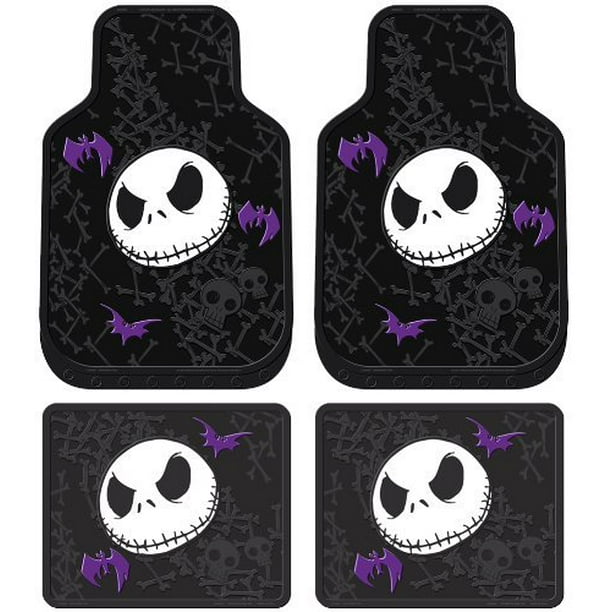Nightmare Before Christmas NBC Jack Skellington Purple Bats and Cross Bones Tim Burton Disney Front Auto Car Truck SUV Vehicle Rubber Floor Mats Set 2pc Nightmare Before Christmas NBC Jack Skellington Purple Bats and Cross Bones Tim Burton Disney Front Auto Car Truck SUV Vehicle Rubber Floor Mats Set 2pc
